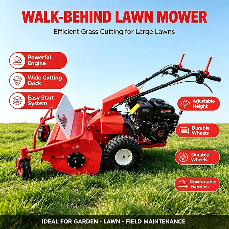 Custom Lawn Mower CE & EPA Certified 680mm Cutting Width Self-Propelled Flail Lawn Mower In Stock For Sale