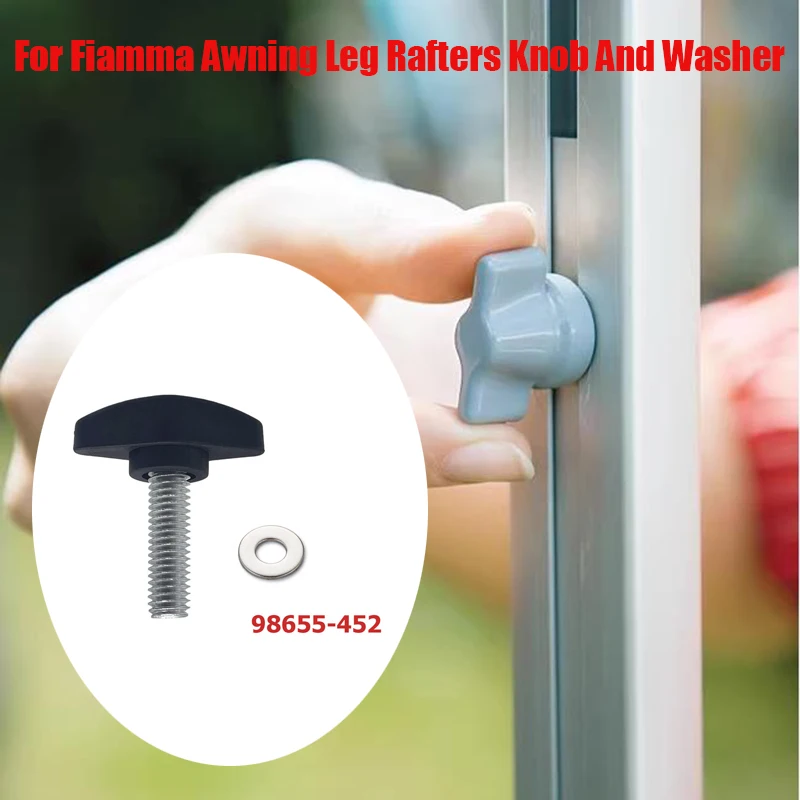 

For Fiamma Awning Leg Rafters Knob And Washer F45 F65 F70-98655-452 Tightening Screw For Upright Awning Legs RV Accessories
