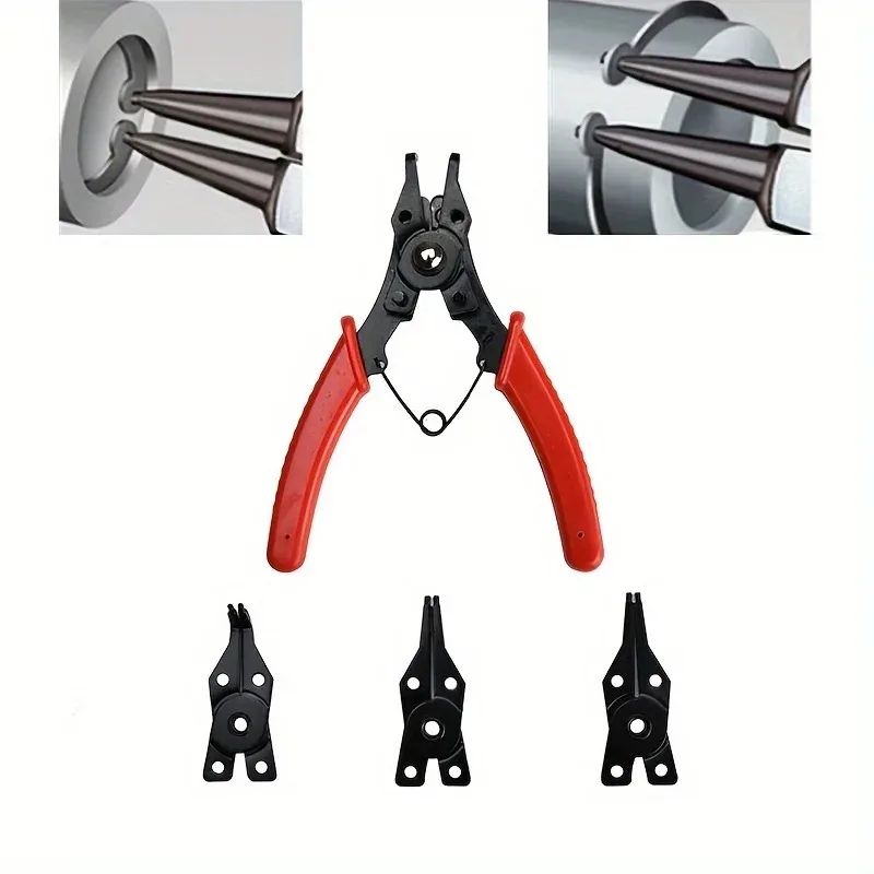 Imagem -02 - Alicate Circlip Grupo Snap Ring Multi Crimp Alicate Removível Retenção de Cabeça Ferramentas Manuais Multifuncionais em 1