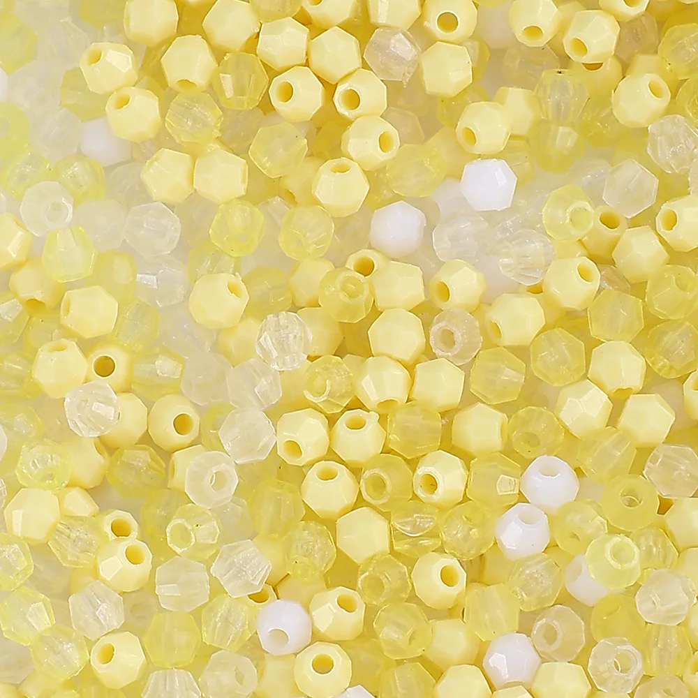 500 Stück 4mm Acrylperlen in verschiedenen Farben, winzige facettierte lose Abstandsperlen für DIY-Armbänder, Halsketten, Schmuckherstellung, Bastelzubehör – Detail 9