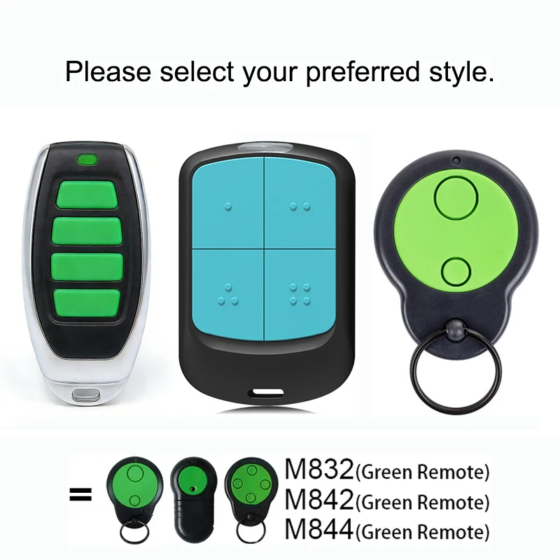 10-30pcs Merlin M842 M842S M844 M832 Garage Door Remote Control 433.92MHz Rolling Code For Merlin 230T 430R Overhead Door Opener
