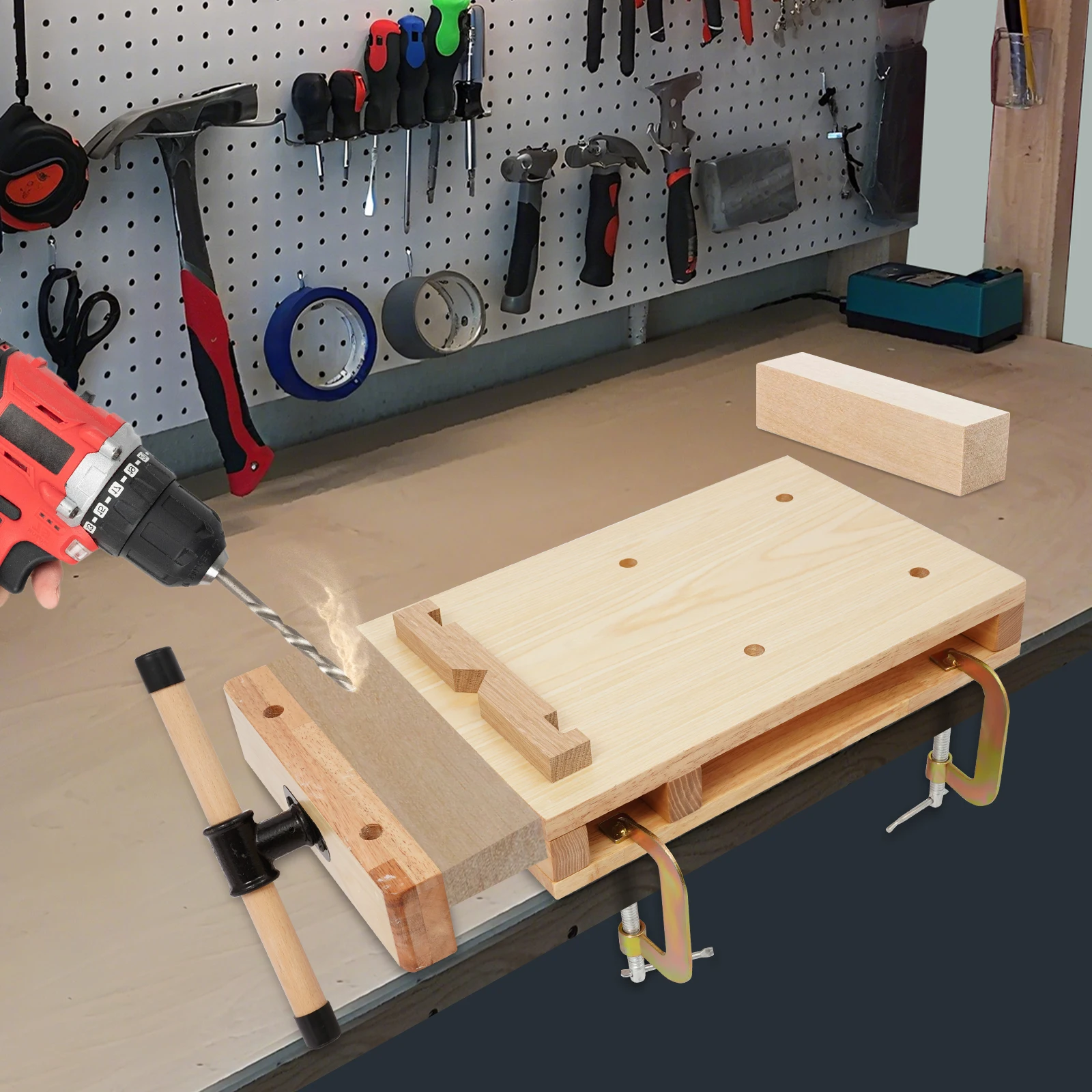 Woodworking Z Clips - Przenośny drewniany stół warsztatowy, stół stolarski,
