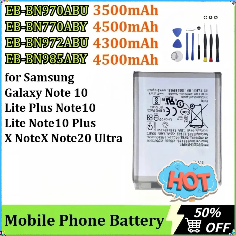

For Samsung Galaxy Note 10 Lite Plus Note10 Lite Note10 Plus/X NoteX Note20 Ultra EB-BN970ABU EB-BN770ABY EB-BN972ABU Battery