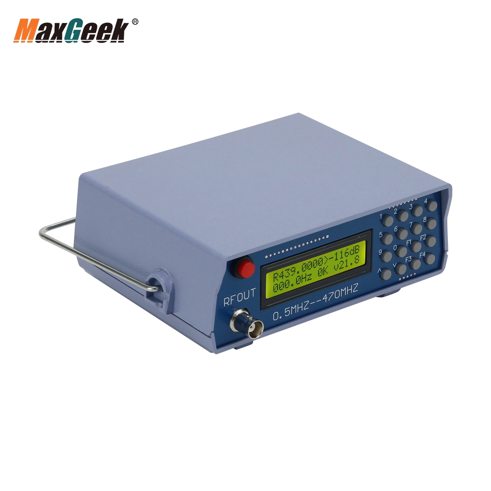 Maxgeek Signal Generator 0.5MHz-470MHz RF Signal Generator Meter Tester for FM Radio Walkie-talkie Debug Digital CTCSS Singal Ou