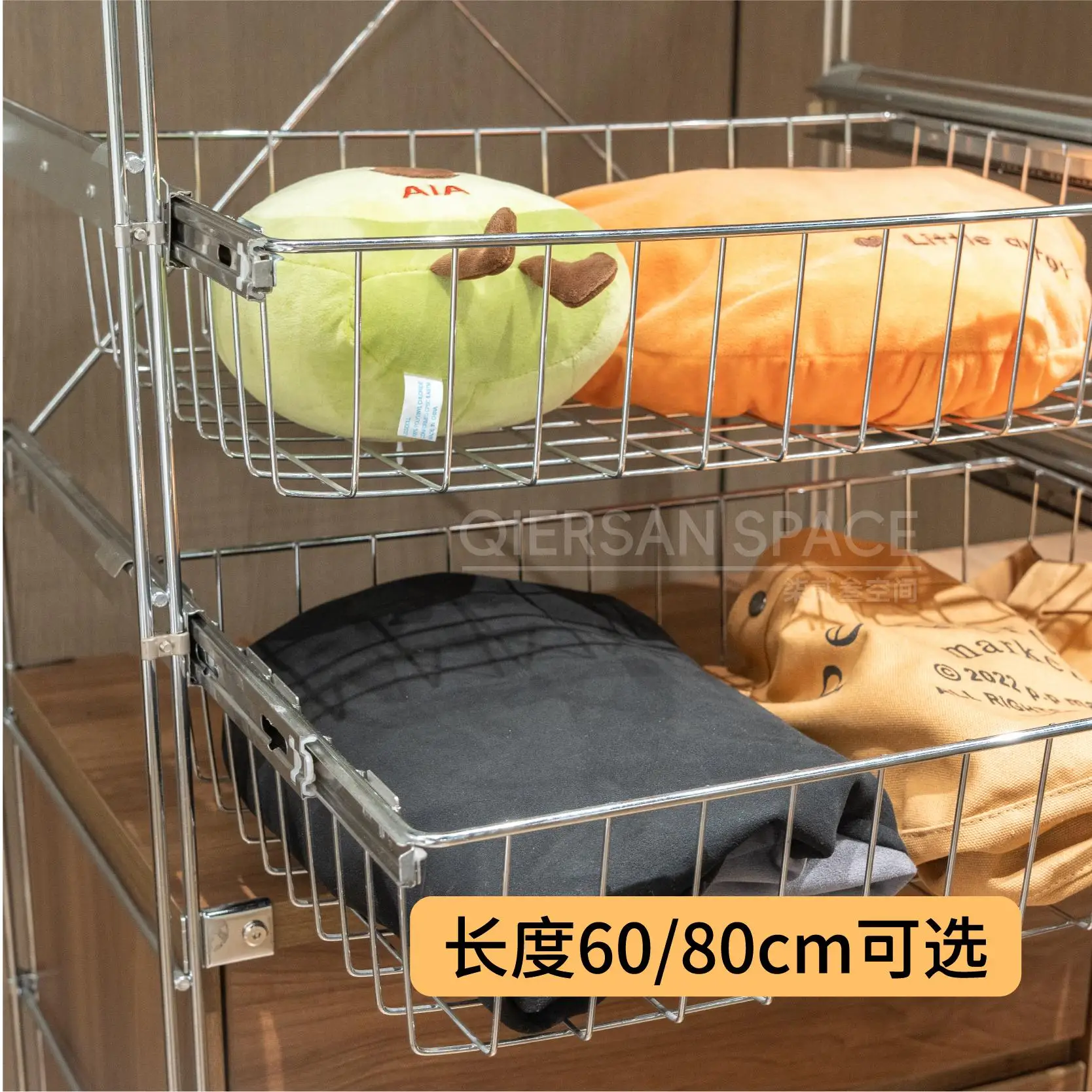 [Basic Accessories Shu Clothes Rod Shu Pull Basket] Stainless Steel Japanese Shelf Storage Household Kitchen Storage