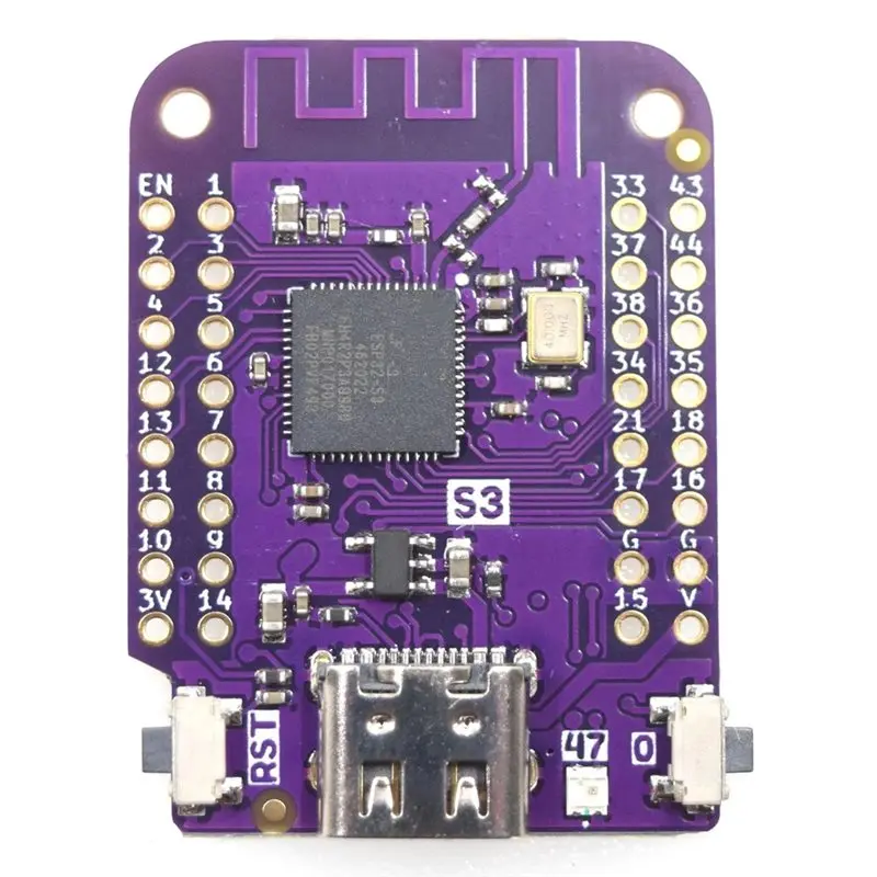 AS95-S3 Mini Development Board ESP32-S3 4MB FLASH 2MB PSRAM For Micropython Arduino S3 Mini V1.0.0