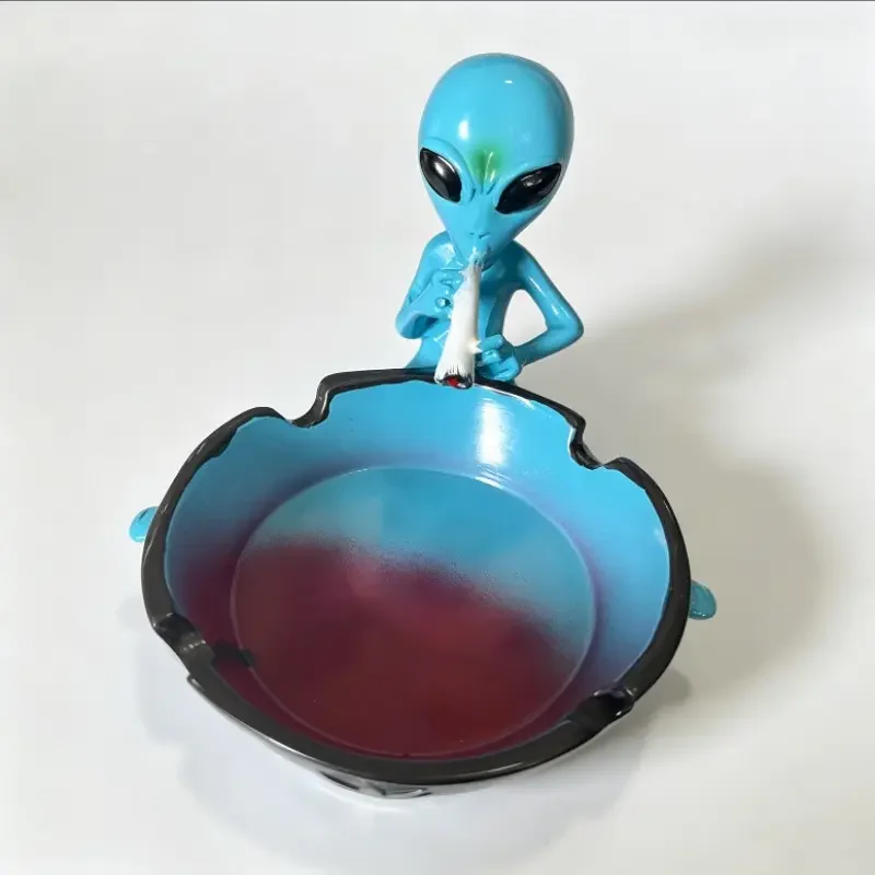 Alien Et Resin Ashtray, Creative Decorative Sculpture Decor, Indoor Desktop, Outdoor Garden Home Decoration, Modern Home Decor, Unique Artistic Craftsmanship