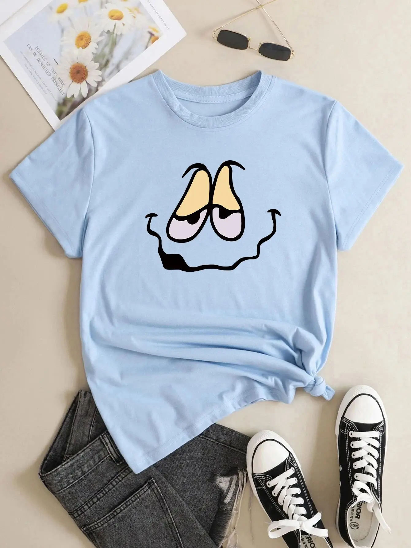 Plus Size Printed T…