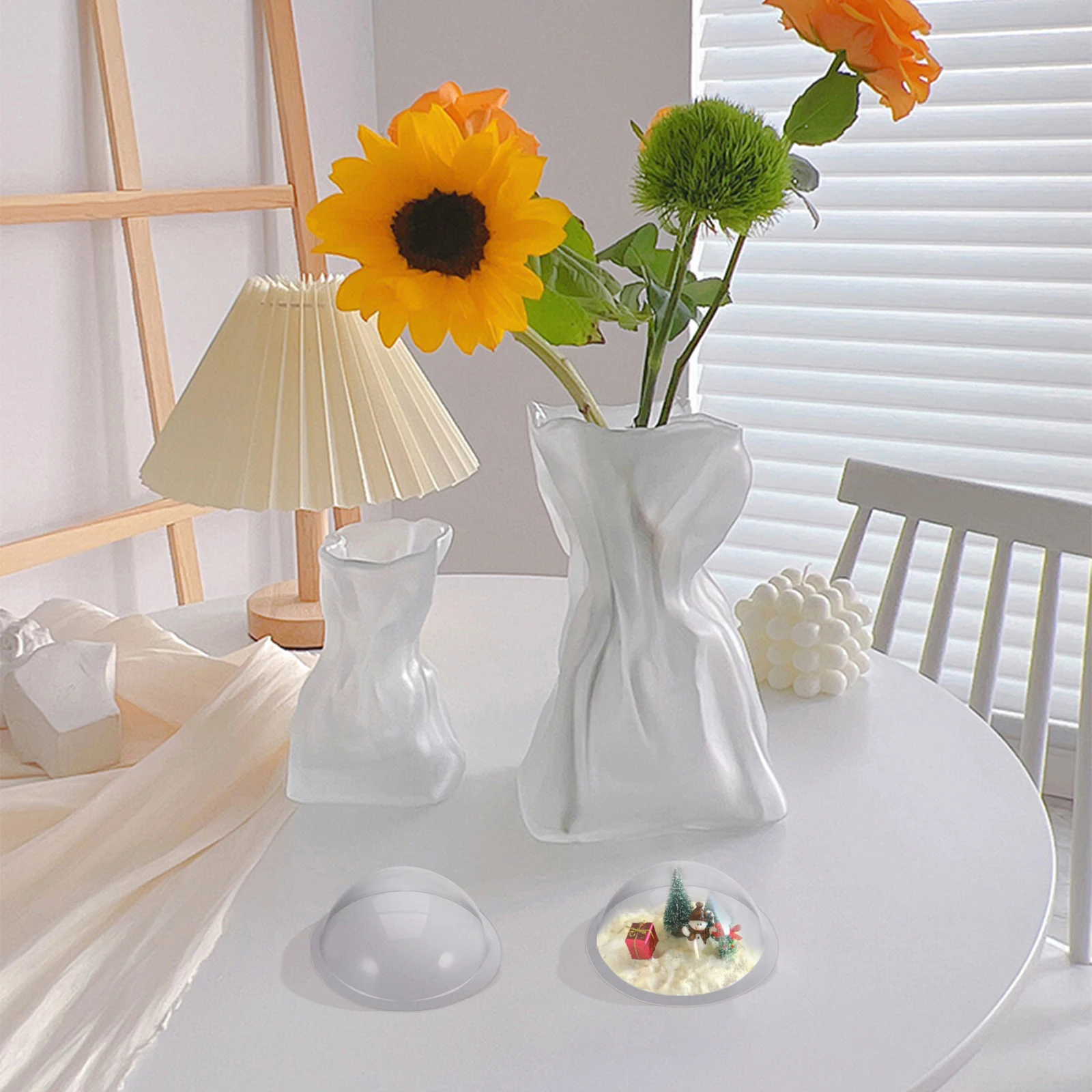 

20 Pcs Semicircular Micro Landscape Cover Candy Cloche Clear Dome Holder Display Case Pvc