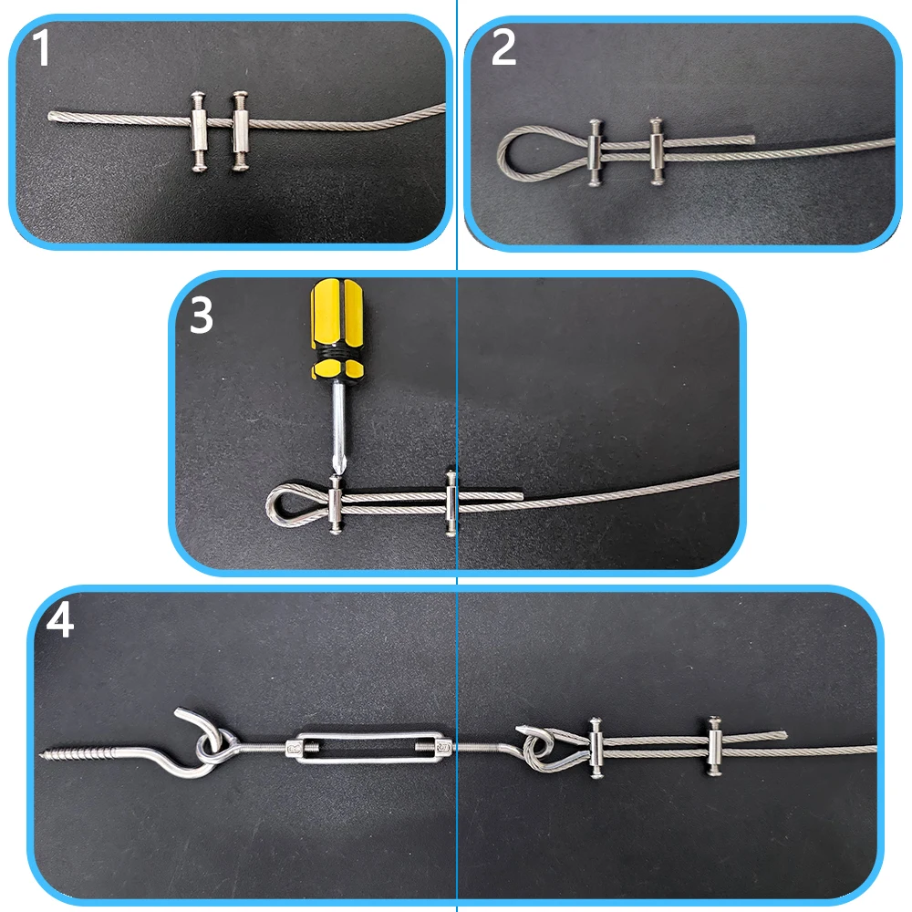 直径3mmの304ステンレス鋼ケーブル、ターンバックル付き、 - String Curtain Light のレビューと価格