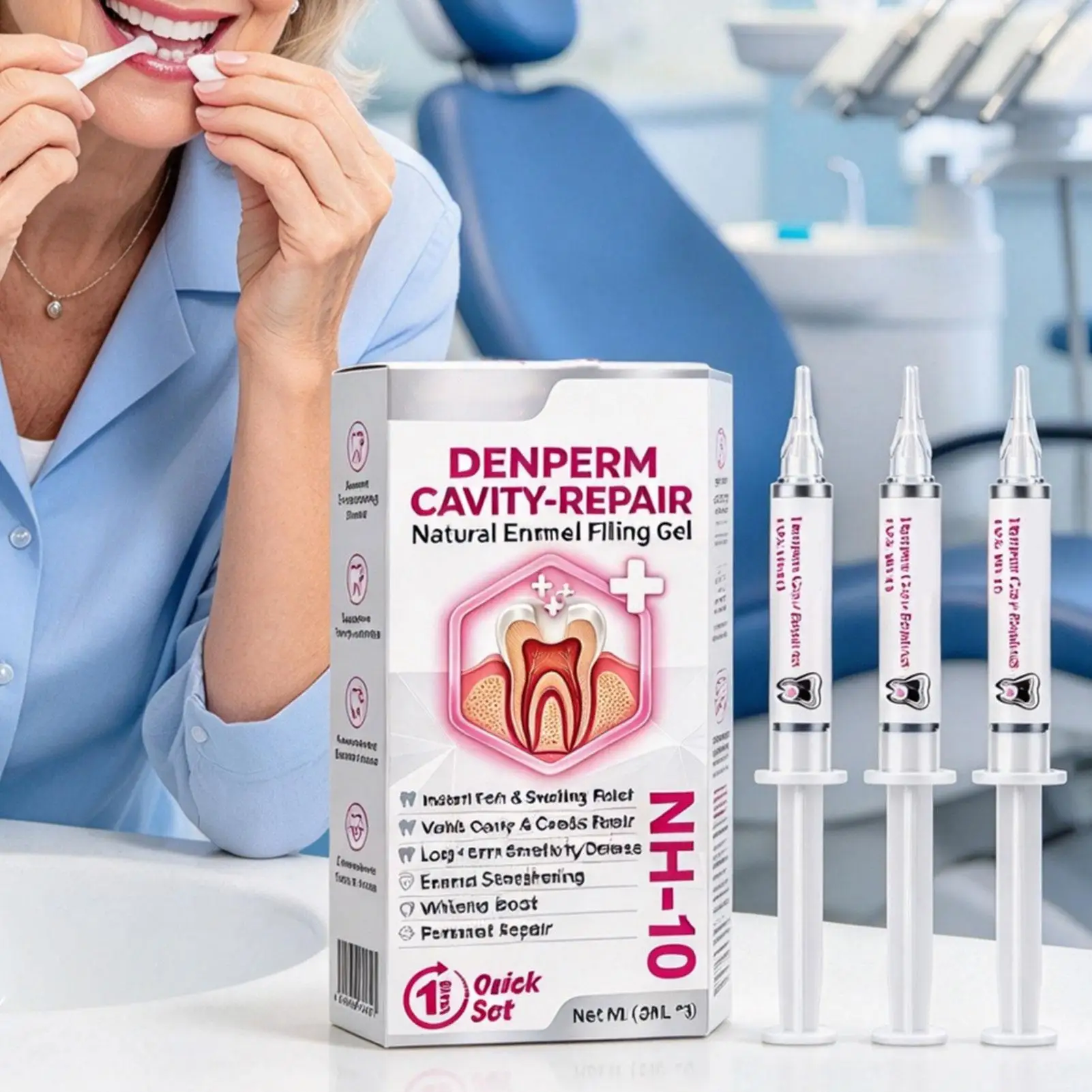 Dental Enamel Care Gel Set Tooth Repair Protection Enamel Reinforcement Daily OralCare Teeth Surface Cavity Restoration Serum