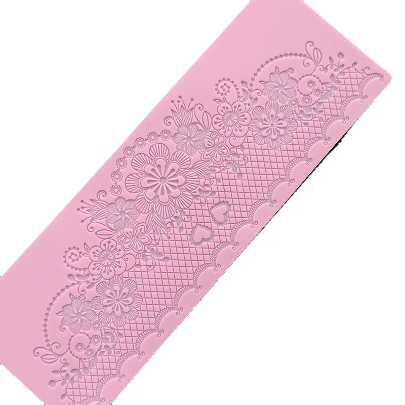 Crown Flower Cake Lace Mat Silicone Mold Fondant Sugar Lace Mat Moulds Fondant Decorating Tools Bakery Stencil M664