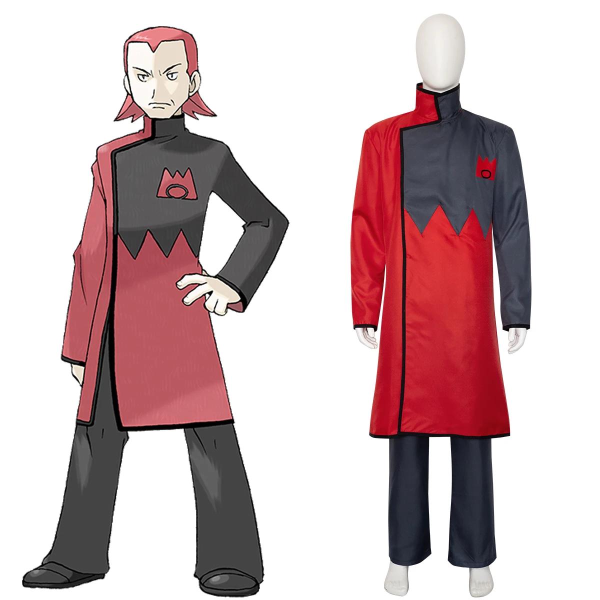 

Team Magma Leader Maxie Matsubusa Cosplay Costume Anime Game Red Uniform Outfit