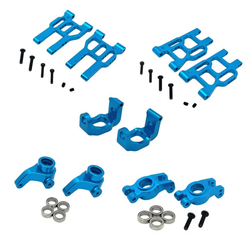 RC Car Metal Upgrade Modified Steering Cup Bearing Front & Rear Swing Arm Kit Fit for MJX 1/10 10303 10304 RC Car Parts