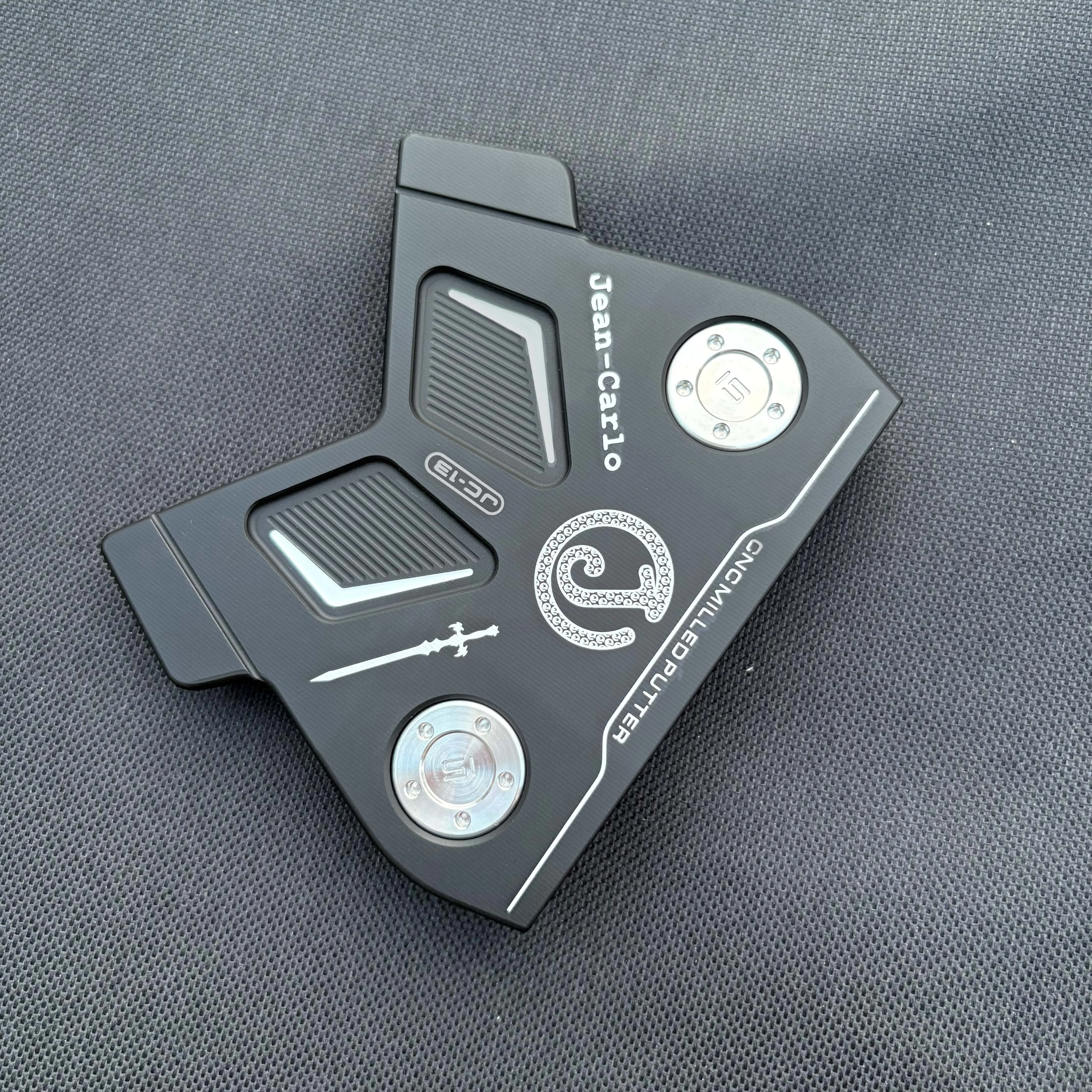 JC-13 Golf Putter Head, Mallet Style Golf Putter Head Only, Adjustable Weight Screw, High MOI For Golf Putting Training