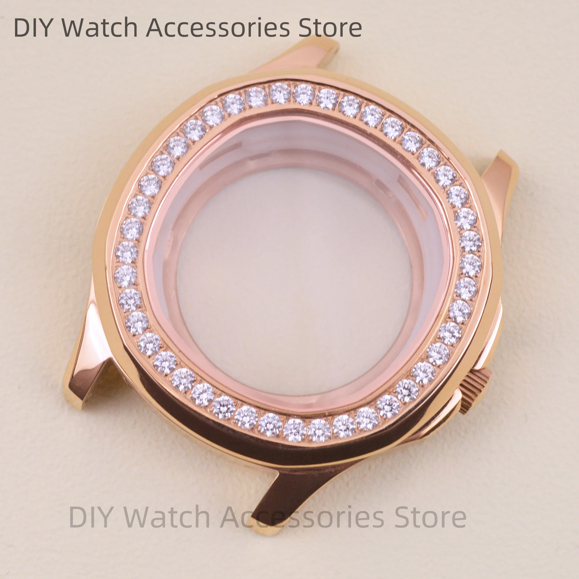 Корпус NH35 с бриллиантами, нержавеющая сталь, сапфировое стекло, 42 мм, 10 АТМ, водонепроницаемый корпус для часов NH35, механизм NH36 AQUANAUT Nautilus