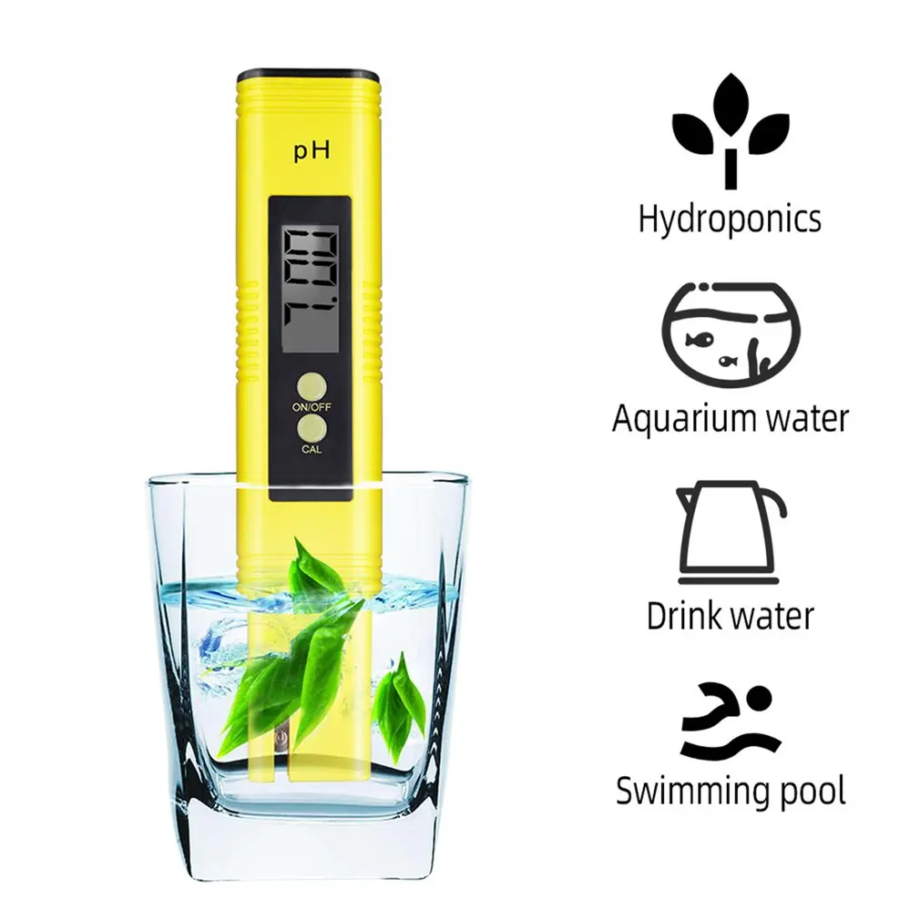 

0.01 Digital PH Meter Tester for Water Quality, Food, Aquarium, Pool Hydroponics Pocket Size PH Tester Large LCD Display