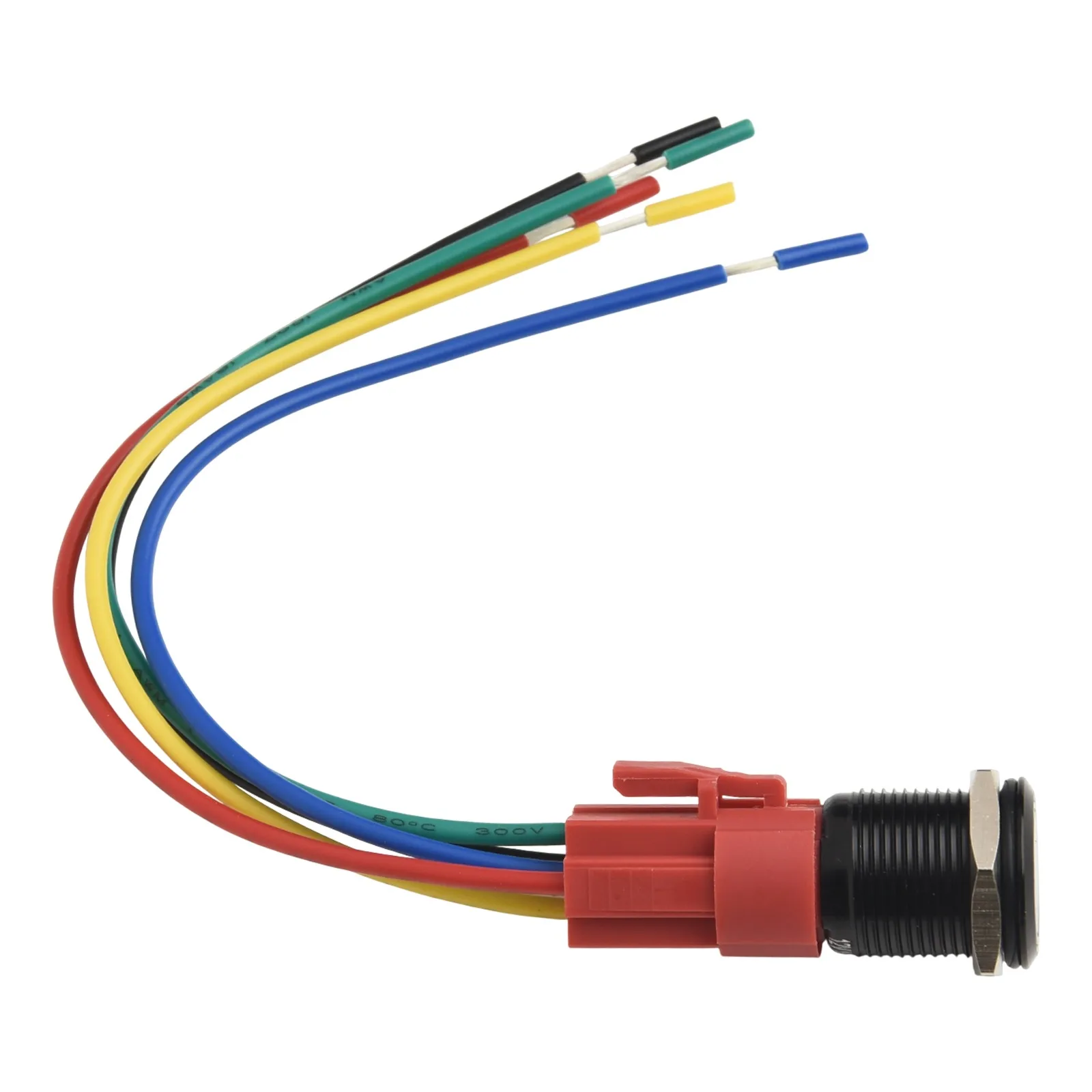 1pcs Metal Latching Push Button Switch 16mm Waterproof With LED Light Self-Locking/Rese With Power Mark 12V