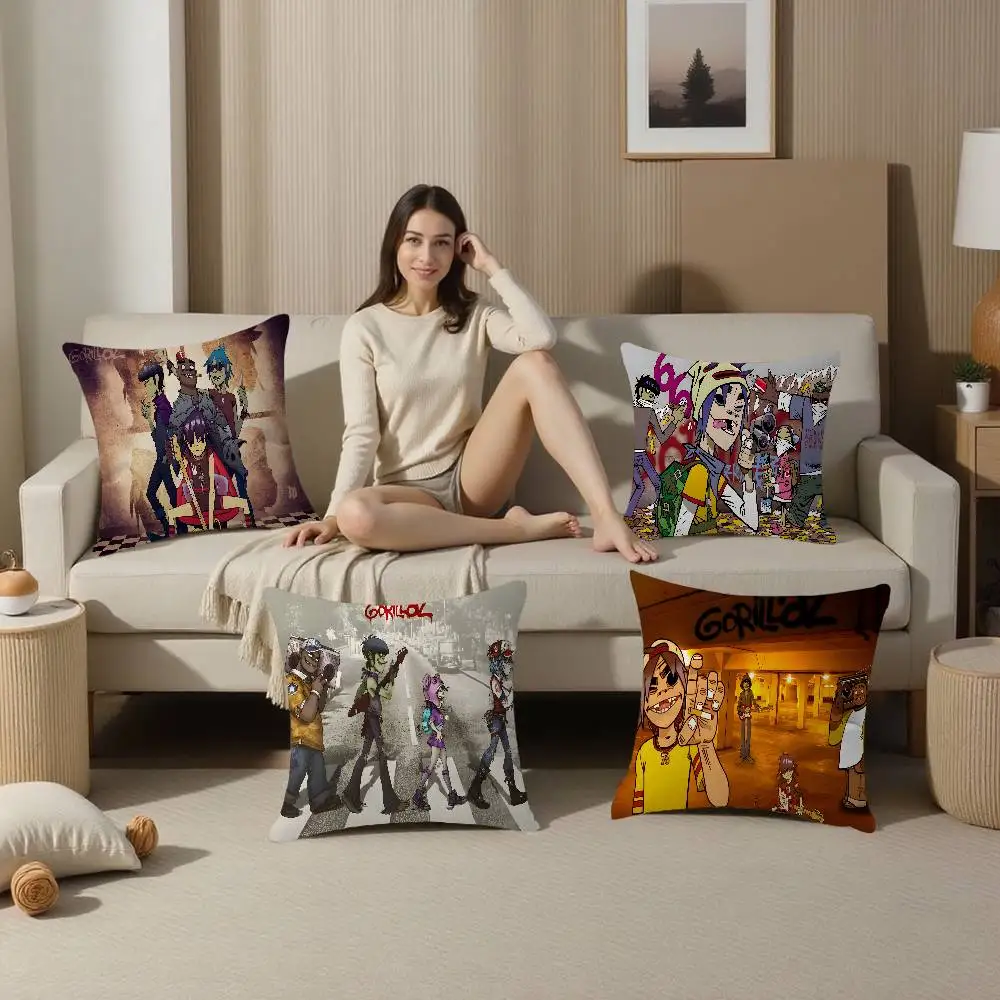 

Декоративная наволочка Nordic Pop Gorillaz для дивана, домашнего декора, чехол для подушки