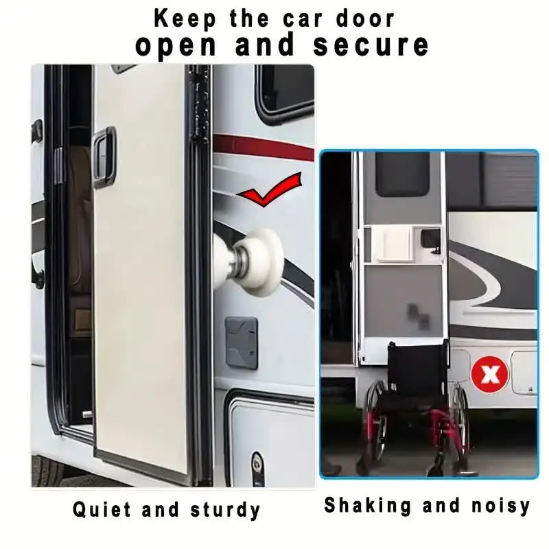 Two silicone magnetic door stops, suitable for RV, trailer, camper van - uncharged luggage door stops, used for safe and quiet R