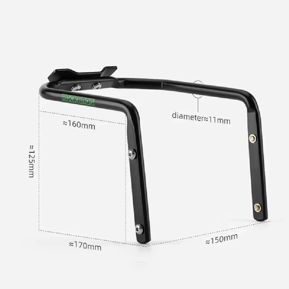 ROCKBROS Fahrrad-Sattelverlängerungshalterung aus Aluminiumlegierung, Stabiler Halter für Fahrradtaschen, Erweiterter Gepäckträger – Detail 16