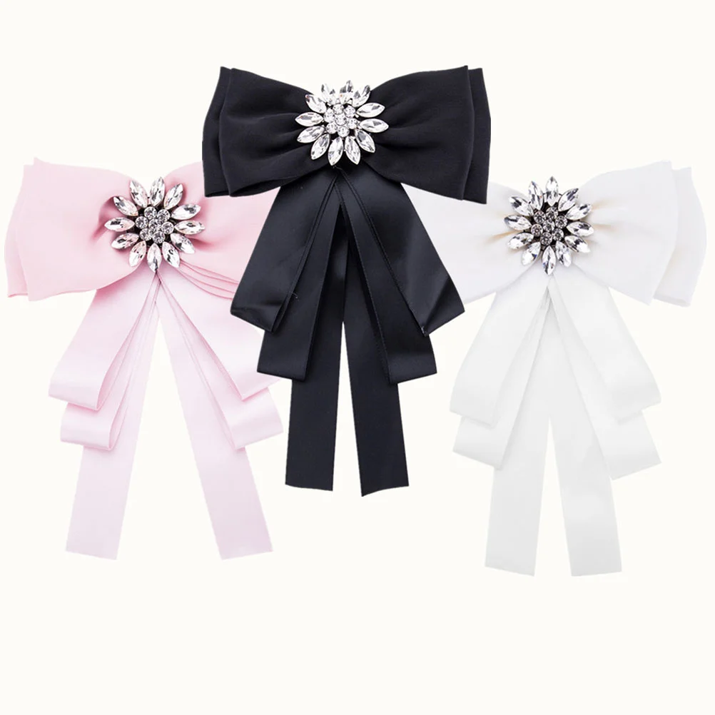 Creative Brooch Tie Receive Flowers Bowknot for Shirt Breastpin T-shirt Girl Women's