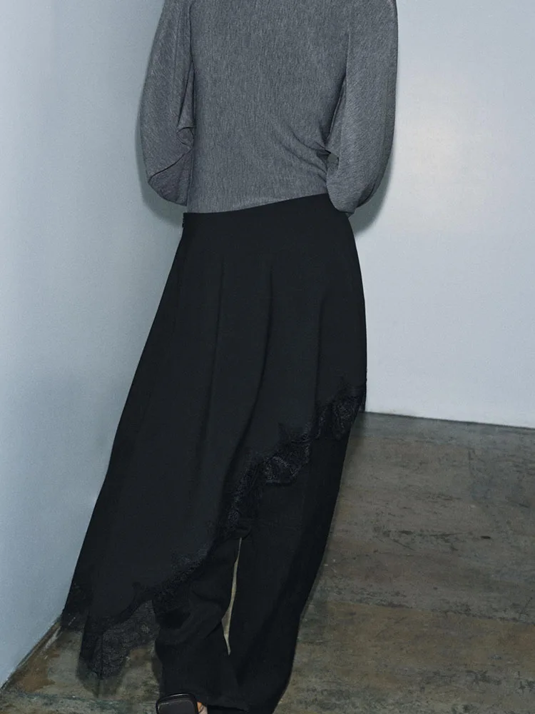 Winter 2025, neues Damen-Faja-Schlankheits-vielseitiges, asymmetrisches Spitzen-Ethno-Bühnenkostüm mit mittlerer Taille und Premium-Qualität