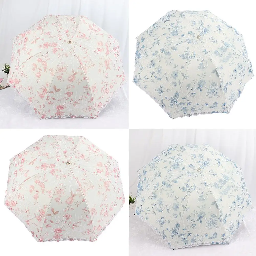 Sun Umbrella Double Layer Lace Mesh Kawaii Sunscreen Anti-UV Sunshade