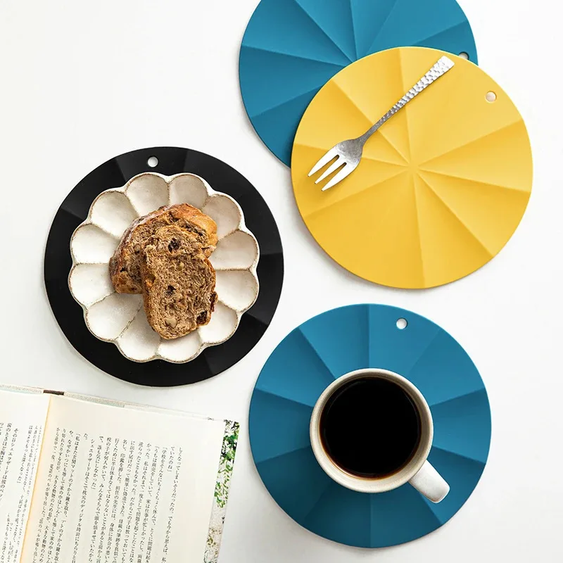 

SHIMOYAMA Multi-color Silicone Pot Holders Mat, Hot Pots Pans Trivets, Non Slip Pot Holder for Kitchen Countertop Mats