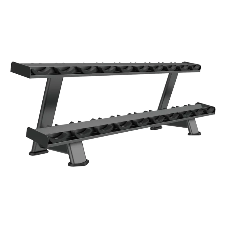 

Fitness Equipment Steel Storage Rack 10 Pairs Two Tier Dumbbell Rack Two Level Dumbbell Storage Rack Commercial Gympromote sales