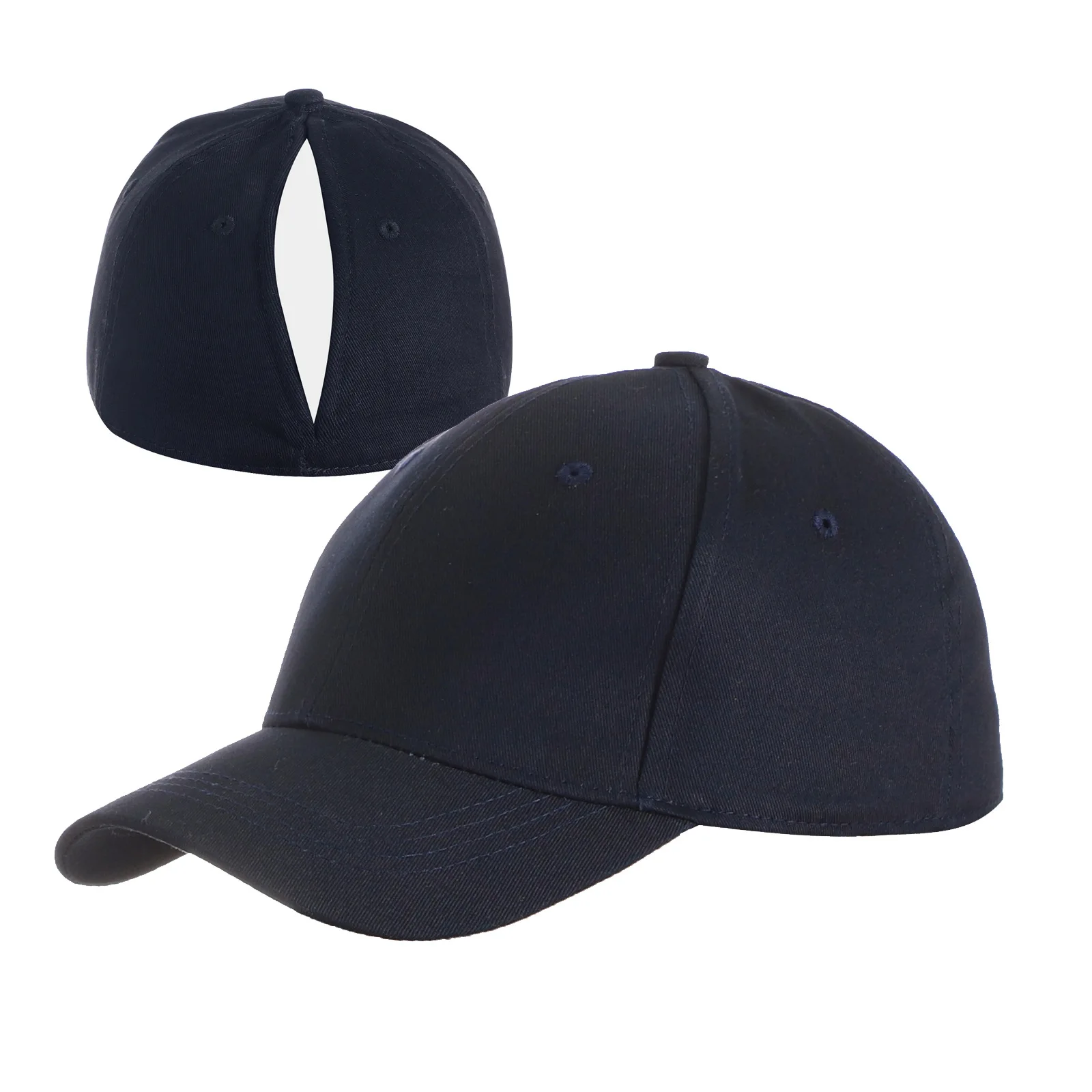 Ponytail Cap Automatic Magnetic Suction  Solid Color Adult Baseball Cap Sports Cap Quick Drying Cap Mz033