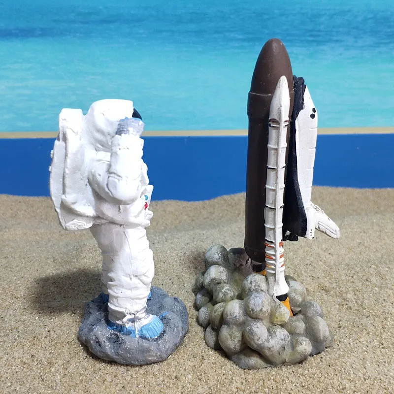AstronsomRocket Spaceman Space Shuttle Spacecraft Decoration, Proce Sand Table Game Toys, Figurines d'action, Poupées de décoration de table