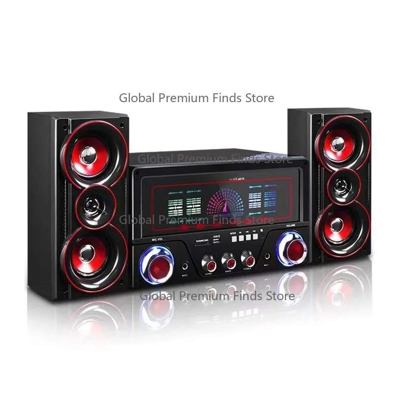 Home Theater Wooden Bluetooth Speaker with Powerful Bass 8016, Comes with USB Drive
