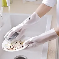 Dishwashing Cleaning Gloves, Dish Washing Sponge, Rubber Gloves, Cleaning Tools, Silicone Cleaning Gloves, 1Pair Scrubber
