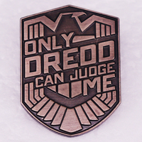 JUDGE DREDD SHIELD BADGE Vintage Eagle Medal Brooch Enamel Pin Movie Fans Gift