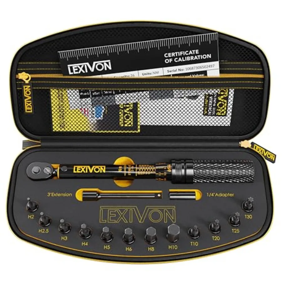 

1/4-Inch Dr. 15-Piece 72-Tooth Gear Dual-Direction Click Type 2~26 Nm/ 17.7~230.1 in-lb LX-191