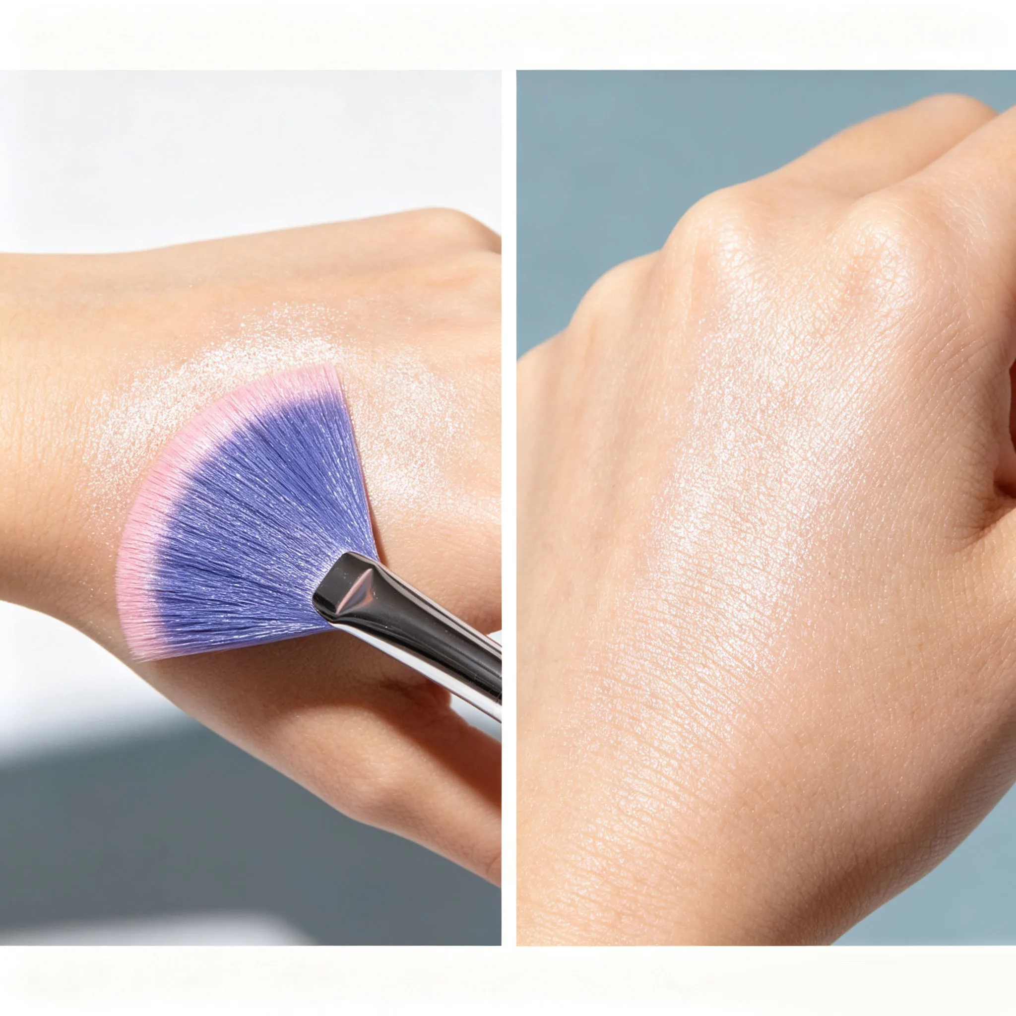 1pcs New Practical Facial Brushes Fan Makeup Brushes Soft Portable Mask Brushes Cosmetic Tools for Ladies Girls Nail Charm Beaut
