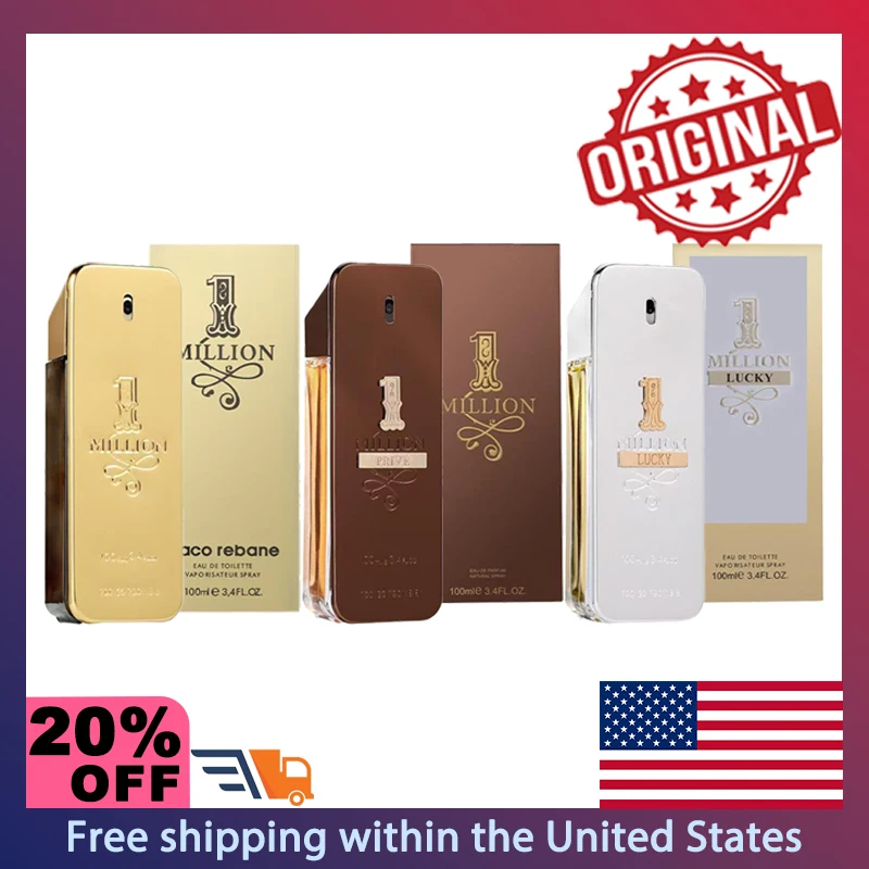 Paco Rabanne Million Lucky Privé Eau De Toilette Perfumes árabes originales Fragancia duradera de madera picante Perfume Hombre Colonia 100ml