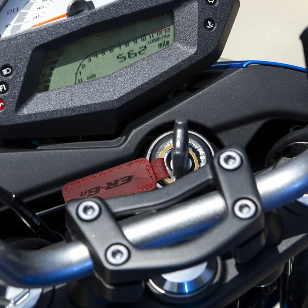 

Для Kawasaki ER-6N ER6N ER6F мотоциклетный брелок для ключей из воловьей кожи