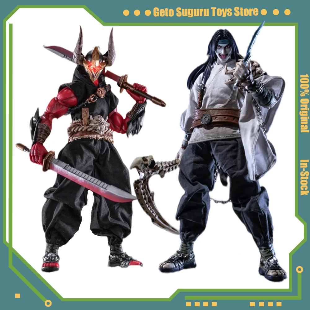 

[In-Stock]Clock Toy 1/12 Scale Chinese Mythological Figures Black and White Ghost Full Set 6ln Action Figure Doll Toy Gift