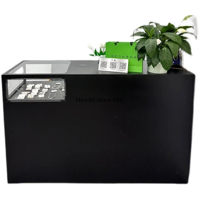 

Clothing Store Bar Counter Simple Cashier Desk Paint Beauty Salon Fashion Shop Front Desk Women's Clothing Store Small Counter