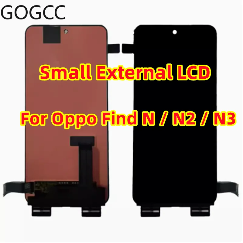 

External Screen Original For Oppo Find N3 N2 N 5G Small Second LCD Display Touch Digitizer Assembly PGU110 CPH2499 Replacement