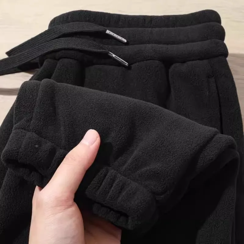 

Женские повседневные брюки на флисовой подкладке, осенне-зимние, теплые, спортивные, свободного кроя, в корейском стиле, брюки-харлан с карманами