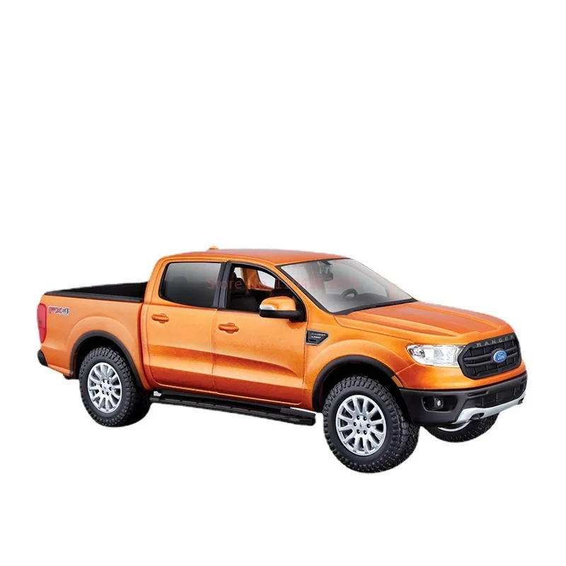 1: 27 modelo de carro de liga de simulação captador de pneu de borracha off road modelo de carro de liga de zinco ornamento coleção menino brinquedo presente de aniversário