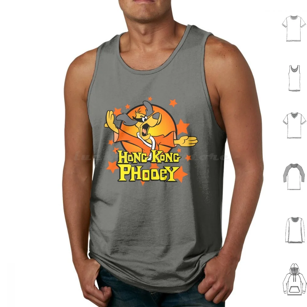 Phooey Tank Tops Vest Sleeveless Cartoon 70S 80S Kung Fu Karate Martial Arts Janitor Vintage Retro