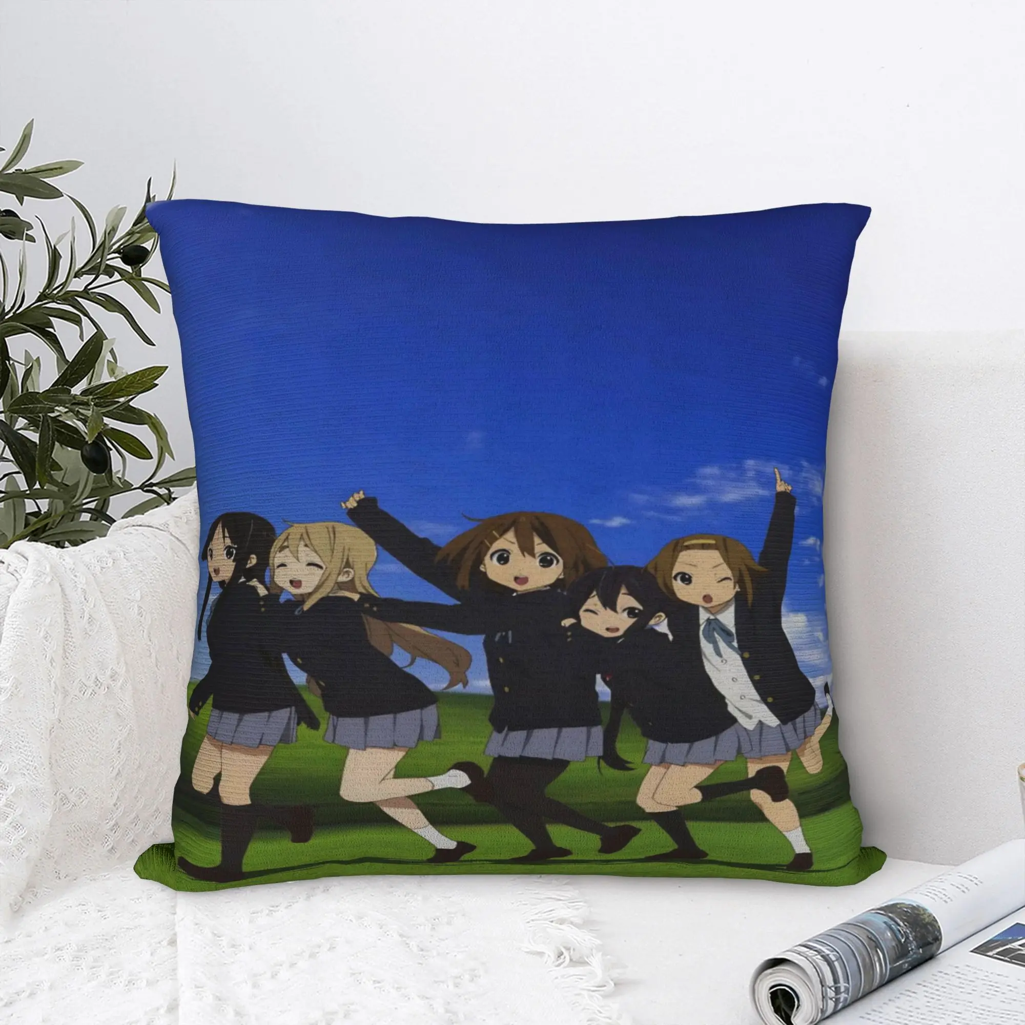 Stylish Home K-On! k-on girls anime Decor Pillowcases Stuff  Pillow Covers Square Multiple Sizes