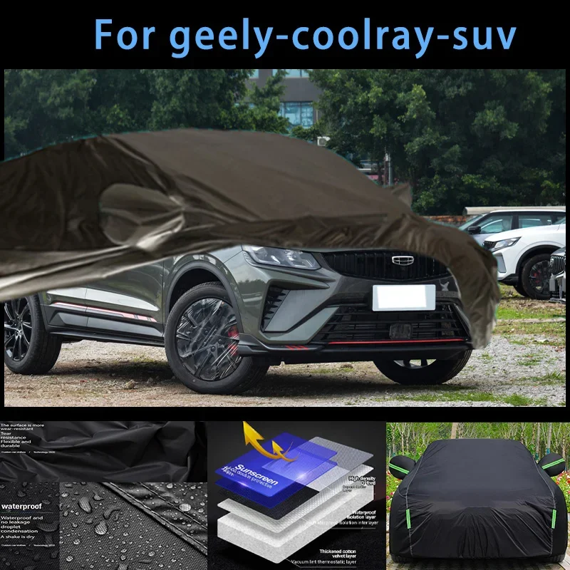 For geely-coolray-suv Outdoor Protection Full Car Covers Snow Cover Sunshade Waterproof Dustproof Exterior Car accessories