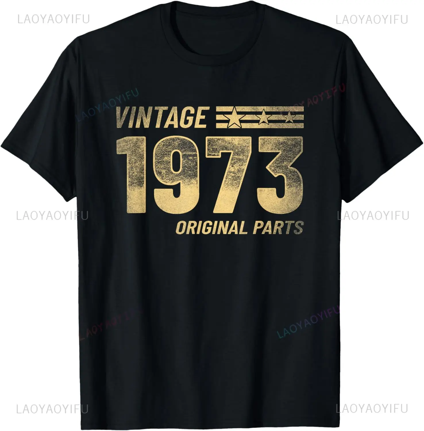 Vintage 1973 Original Parts Shirt Made in 1973 T-Shirt Casual  Individuality T Shirt for Man Camisas Streetwear