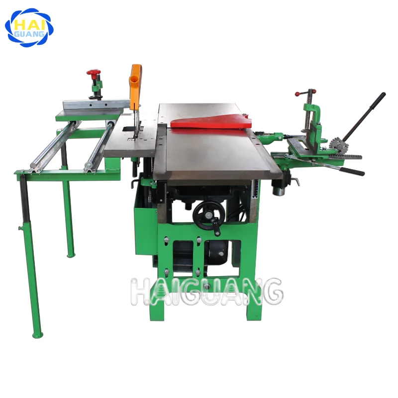 Professionele Houtbewerking Multifunctionele Werktuigmachine Zaagschaaf Boor Vandiktesser Slijper Grinder Afschuining Gecombineerde Machine