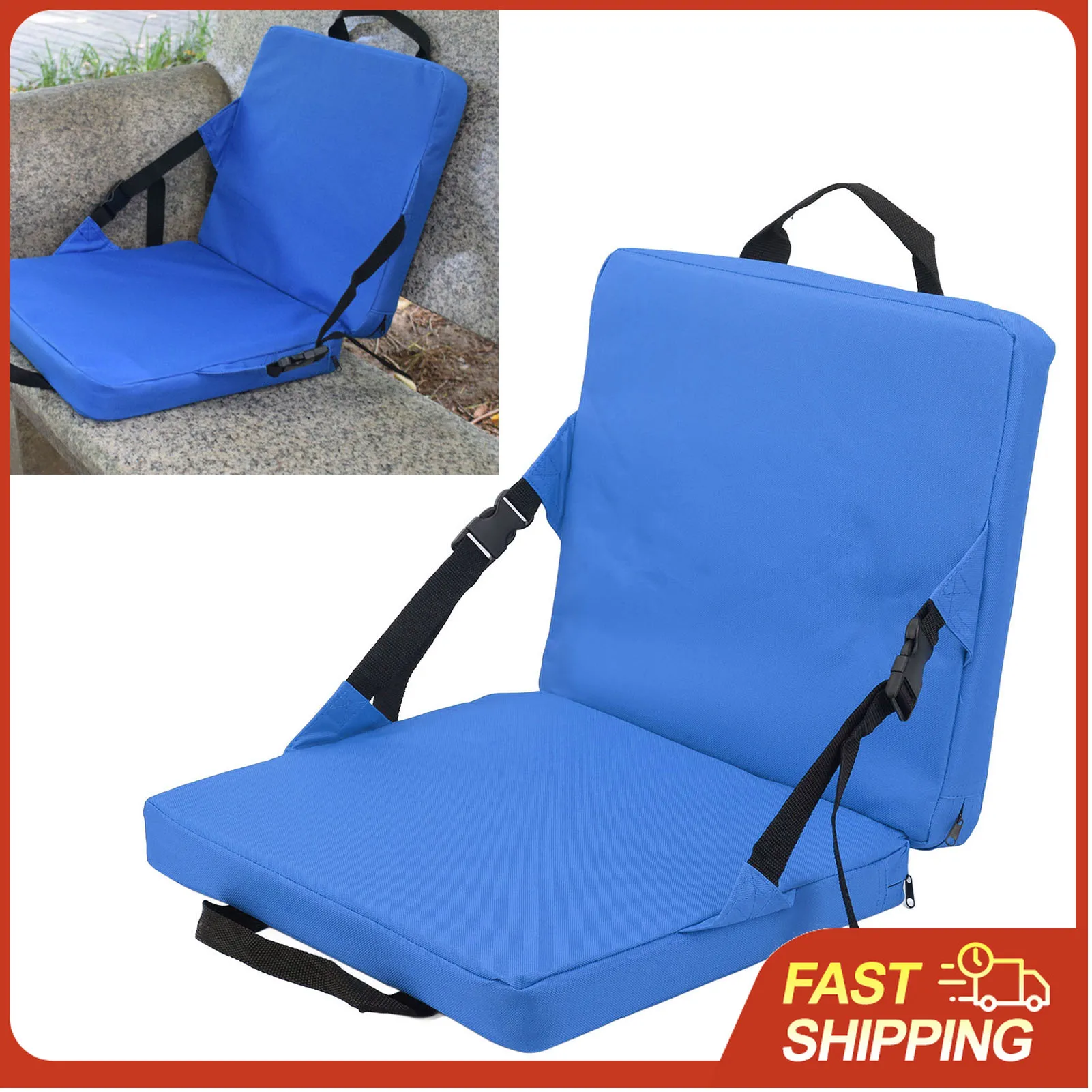 

Складное пляжное кресло для улицы с мягкой губчатой подушкой и спинкой, для стадиона и пляжа